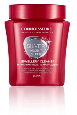  - Connoisseurs Silver Jewellery Cleaner With Large Dip Tray250Ml Cleaning Dip Fast-Acting Tarnish Remover For Sterling Silver