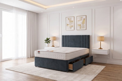 B&Q -  Sarah Plush Bed Set With Mattress2 Drawers Same Side & 24"headboard