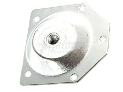 L&F 1X M8 Furniture Fixing Plates Angle Design Ideal For Making Straight Furniture Feet Or Table Legs Angled To 12 Degrees from B&Q