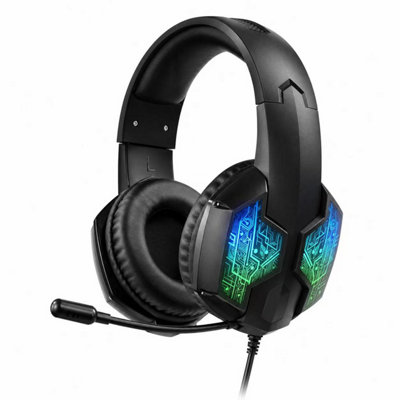 Blucore Black Over-Ear Gaming Headset With Noise-Isolating Cushions