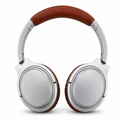 Blucore Silver Foldable Wireless Over-Ear Headphones