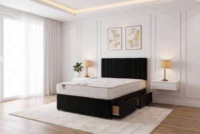 B&Q -  Sarah Plush Bed Set With Mattress2 Drawers Same Side & 24"headboard