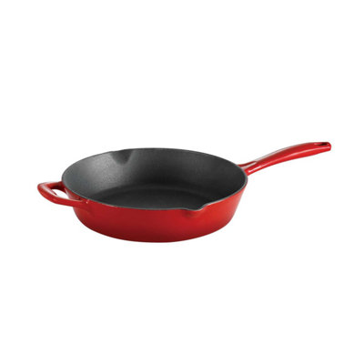 Tramontina Cast Iron Griddle Pan - 26 cm - Red - Image 3
