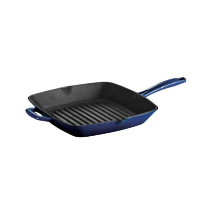 Tramontina Cast Iron Square Grill Pan - 27cm - Gradated Cobalt Blue - Image 4