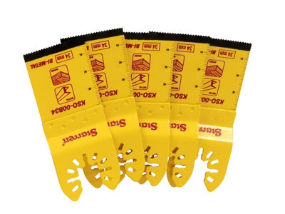 Starrett Kso-00B34-5 Plunge Bi-Metal Oscillating Blade 40 X 34mm X 18 Tpi X5 from B&Q