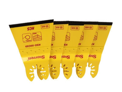 Starrett Kso-00C69-5 Flat-Sided Hcs Oscillating Blade 69 X 42mm X 18 Tpi X 5 from B&Q