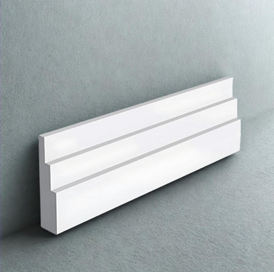  - Stepped Mdf Architrave (L) 2438mm (T) 17mm (W) 68mm Undercoated With Smooth Fully FinishPack Of 5