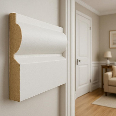  - Torus Mdf Architrave (L) 2438mm (T) 17mm (W) 68mm Undercoated With Smooth Fully FinishPack Of 5