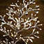 78cm Warm White 140 LED Silver Christmas Tree Metal Frame Silhouette Decoration