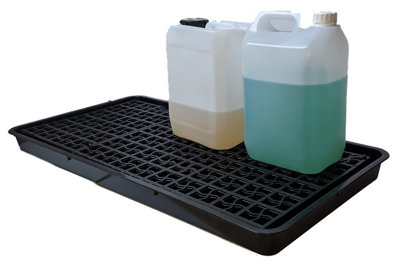 79 x 40cm Bunded Tray with removable grid. Ideal for worktop, cupboard, COSHH cabinet, workshop