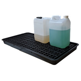 79 x 40cm Bunded Tray with removable grid. Ideal for worktop, cupboard, COSHH cabinet, workshop