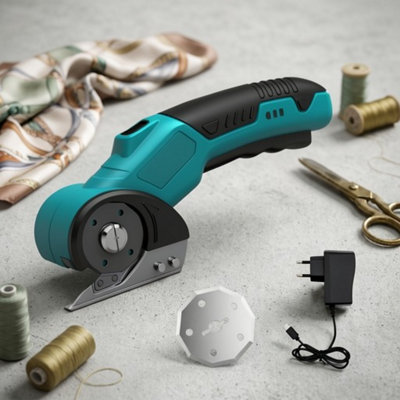  - Cordless Electric Scissors Carpet Fabric Leather Cardboard Cutter Portable Rechargeable Cutting Tool