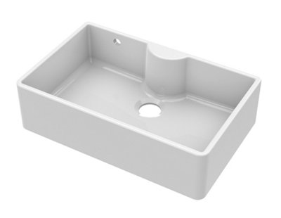 795mm - Single Bowl Butler Kitchen Sink - with Tap Ledge,  Overflow