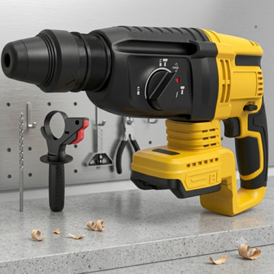  - Cordless Brushless Sds Rotary Hammer Drill Compatible With 18V/20V BatteriesElectric Impact Hammer Body Only