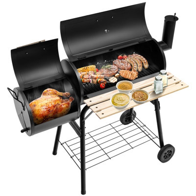 Costway Outdoor Bbq Grill Charcoal Barbecue Steel Pit Patio Backyard Meat Cooker Smoker