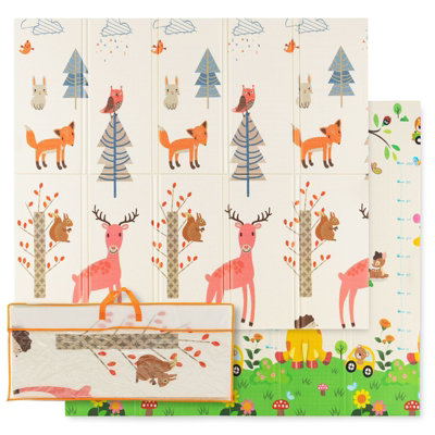 Costway Foldable Baby Play Mat 200 X 180 Cm Extra Large Baby Floor Mat W/ Carry Bag