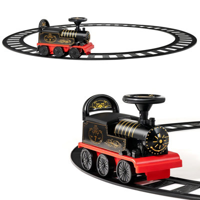 Costway Ride On Train With Tracks - Black