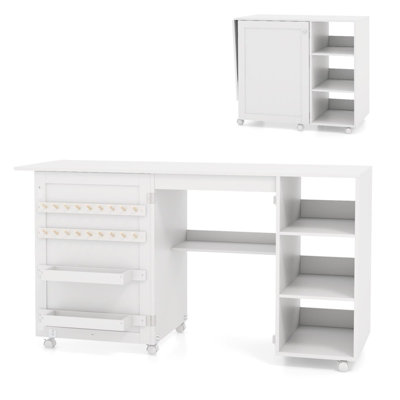 Costway Folding Sewing Table Multifunctional Sewing Machine Craft Station