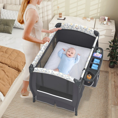 Gainoom 5 In 1 Portable Pink Pack And Play Baby Nursery Center W/ Travel Bag For Newborn Infant Toddler from B&Q