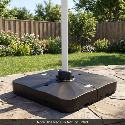 Costway 210 Kg Outdoor Cantilever Umbrella Base Offset Patio Umbrella Stand Water Sand Fillable Base from B&Q