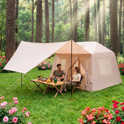 Costway Outdoor Air Glamping Cabin Inflatable Camping Tent Portable Blow Up Tent With Pump from B&Q