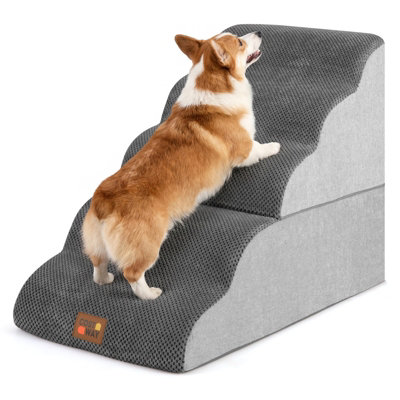 Costway 5-Step Dog Foam Stairs For High Bed Sofa Couch High-Density Pet Ramp Ladder from B&Q