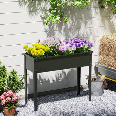 Costway Raised Garden Bed Elevated Metal Planter Box W/ Drainage Holes For Vegetable Fruit Flower Herb from B&Q