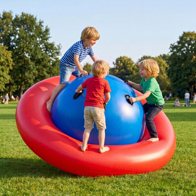Costway Large Inflatable Dome Rocker Bouncer Roll & Play Bouncing Ball Holds Up To 3 Kids from B&Q