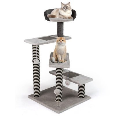 Costway 93 Cm Tall Cat Tree Kitten Tower 5-Level Cat Stairs With Sisal & Jute Scratching Posts & Mats from B&Q