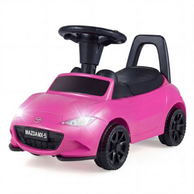 Costway Kids Ride On Push Car Foot-To-Floor Sliding Toy With Under-Seat Storage Sit & Scoot Car-Pink from B&Q
