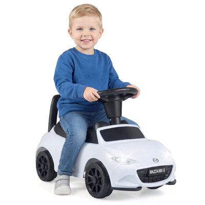 Costway Kids Ride On Push Car Foot-To-Floor Sliding Toy With Under-Seat Storage Sit & Scoot Car-White from B&Q