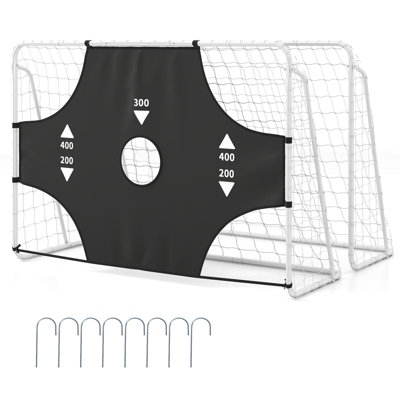 Gainoom 7 Ft X 5 Ft Soccer Goal Set For Backyard 2-In-1 Football Net With Removable Target Cloth from B&Q