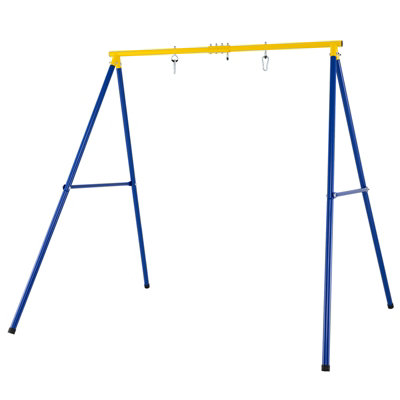 Costway Heavy Duty Steel Swing Frame 1.8M A-Frame Swing Stand W/ Ground Stakes-Yellow from B&Q