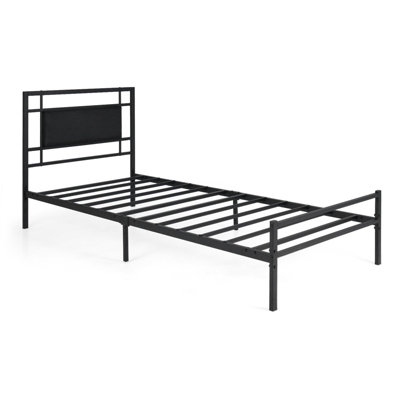 Gainoom Single Bed Frame Heavy-Duty Mattress Foundation Metal Platform Bed W/under-Bed Clearance
