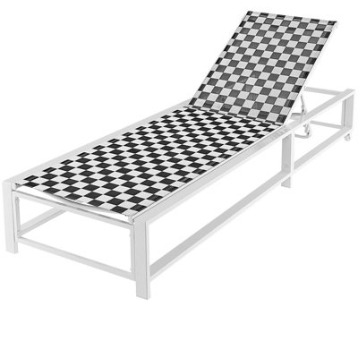 Costway Adjustable Patio Chaise Lounge Outdoor Lounge Chair With Wheels