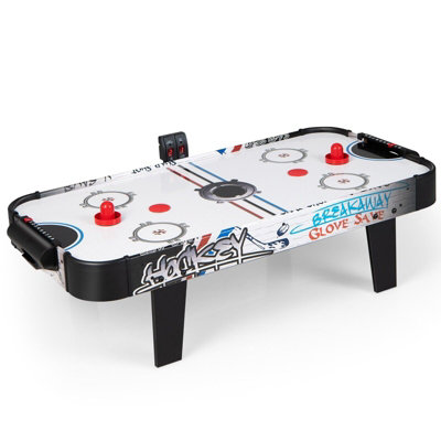 Costway 42" Air Hockey Table Wooden Table Top Air Hockey Game Table Set W/ Strong Motor