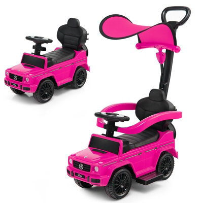 Costway 3-In-1 Licensed Mercedes Benz Ride On Push Car Kids Sliding Walker