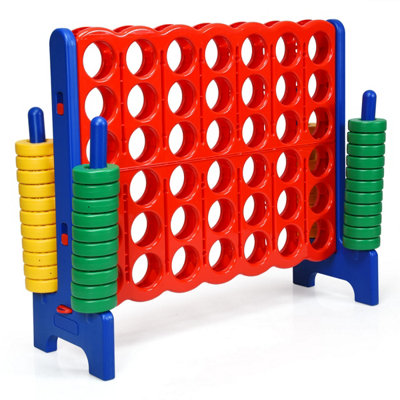 Costway Blue Giant 4 In A Row Jumbo 4-To-Score Giant Game Set Kids And Adults 4In