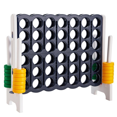 Costway White Jumbo 4-To-Score Giant Game Set Giant 4 In A Row 4In