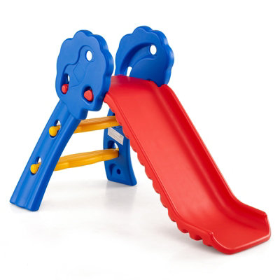Costway 2 In 1 Toddler Slide Kids Folding Climber Slide Playset