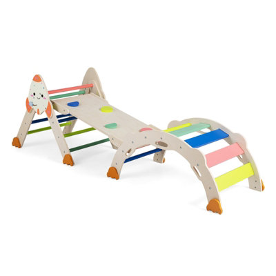 B&Q -  Climbing Toys For Toddlers Rocket-Themed Montessori Arch Climber