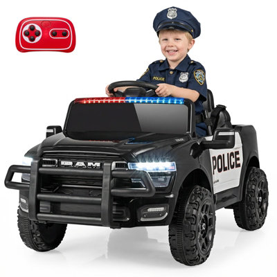 Costway 12V Kids Ride On Car Licensed Ram 3500 Electric Vehicle Remote Control Led Lights Music