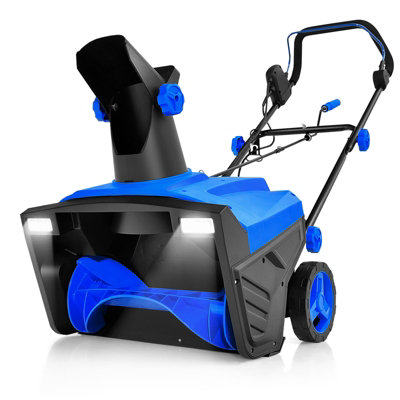Costway Electric Walk-Behind Snow Blower 50 Cm Corded Snow Sweeper W/ 180 Rotating Chute-Blue