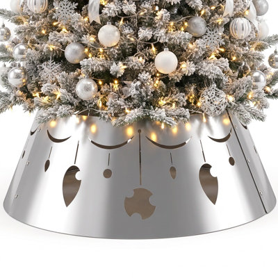 B&Q -  70Cm Metal Christmas Tree Collar Basket Holiday Tree Base Skirt Ring Decoration