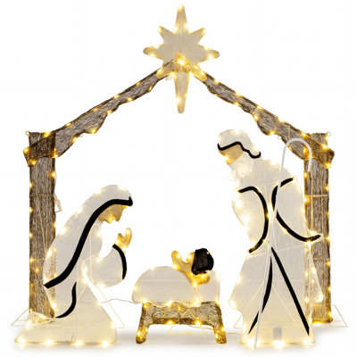 B&Q -  Christmas Nativity Scene With Warm White Led Lights