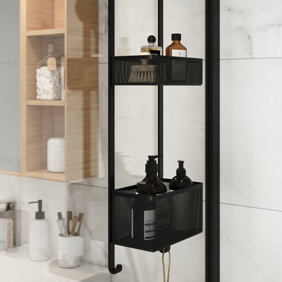 Shop black shower caddies and organisers.