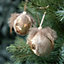 7cm Gold Glitter Bauble - Christmas Hanging Decoration
