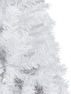 7ft (1000 Tips) Artificial Christmas Tree Xmas Pine Tree with Metal Stand White - 4