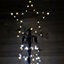 7ft (2.1m) Premier Christmas Outdoor Black Pin Wire LED Pyramid Maypole Tree in Warm & Cool White Mix