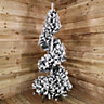 7ft (2.1m) Premier Spiral Snow Flocked Christmas Tree